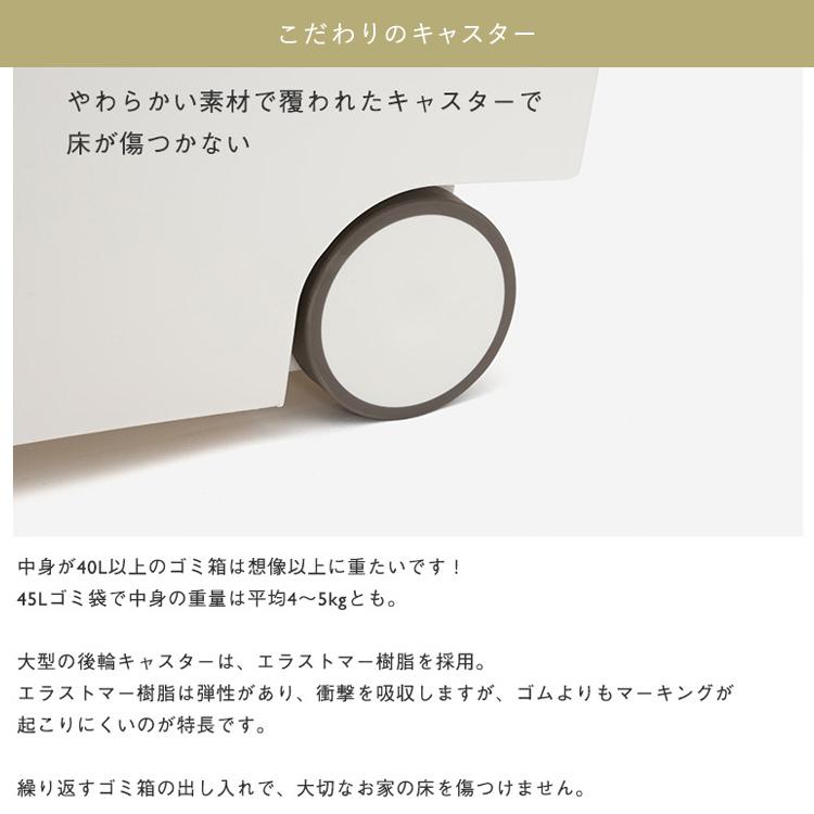 KEYUCA（ケユカ） ゴミ箱 45L 両開き 蓋付き ペダル式 分別 キャスター
