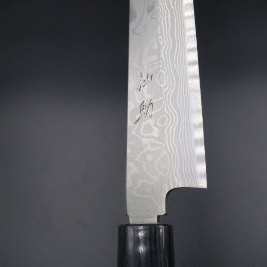 仙助 包丁 刺身包丁 柳刃包丁 ダマスカス 安来鋼青紙2号 240mm 紫檀