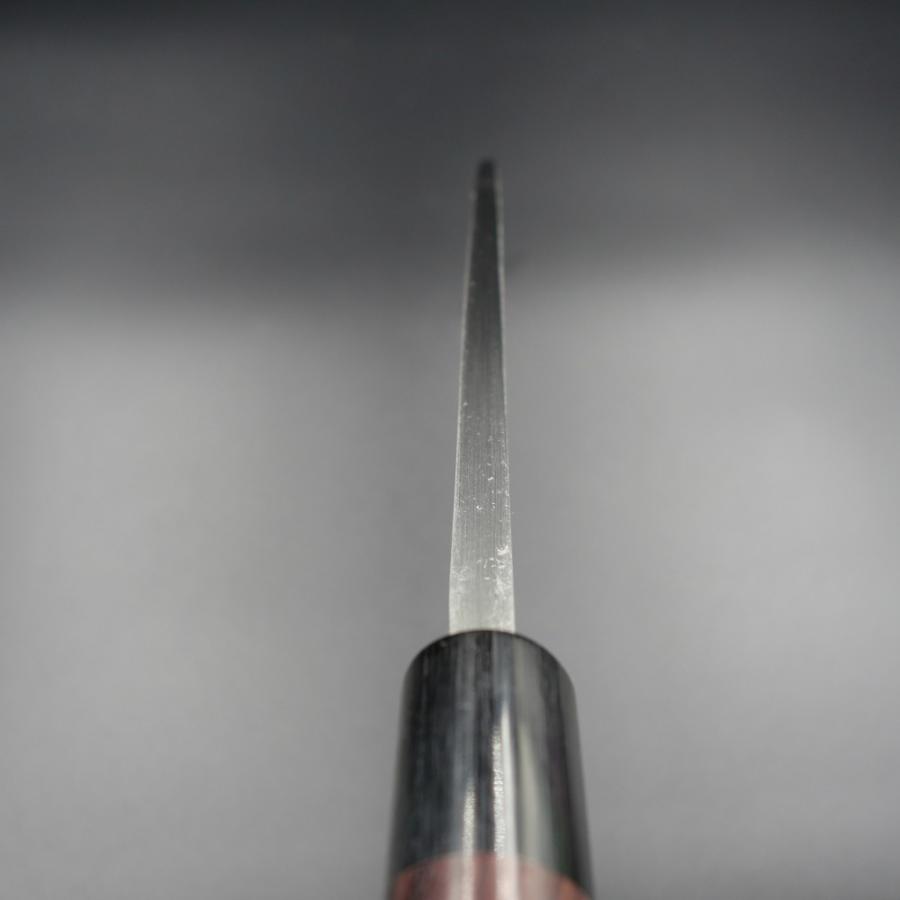 仙助 包丁 出刃 ダマスカス 安来鋼白紙2号 165mm 紫檀シノギ柄 越前打