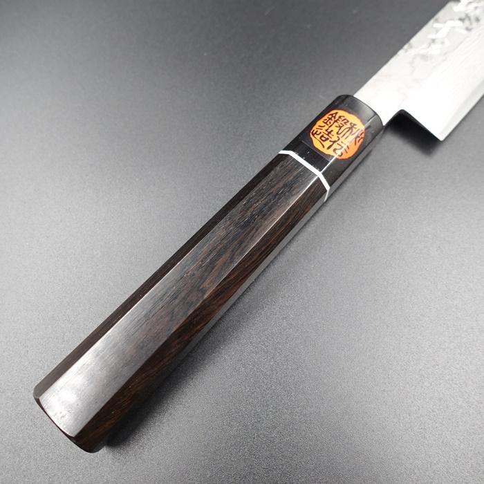 誠貴作 柳刃包丁 刺身包丁 閃光 VG10 ダマスカス 300mm 水牛八角 黒檀