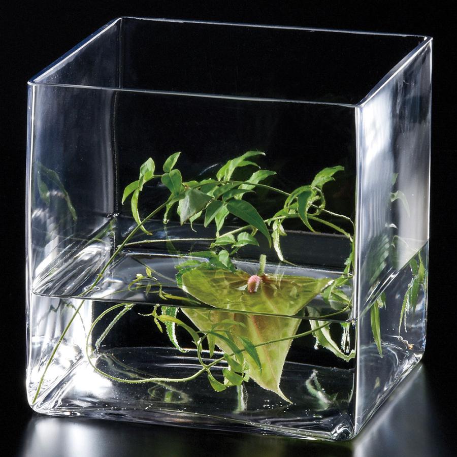 ガラス花瓶 おしゃれ 人気 おすすめ フラワーベース キューブ 四角