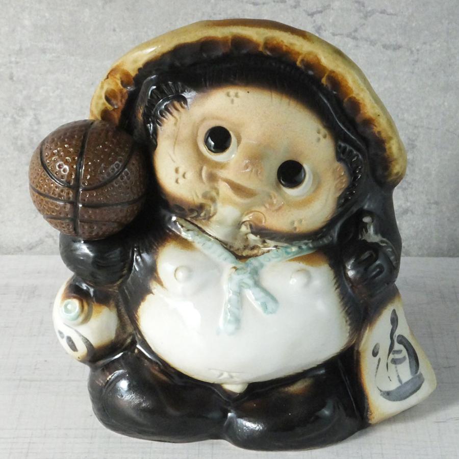 信楽焼 たぬき 狸 置物 インテリア オブジェ 家具 陶器 商売繁盛 金運