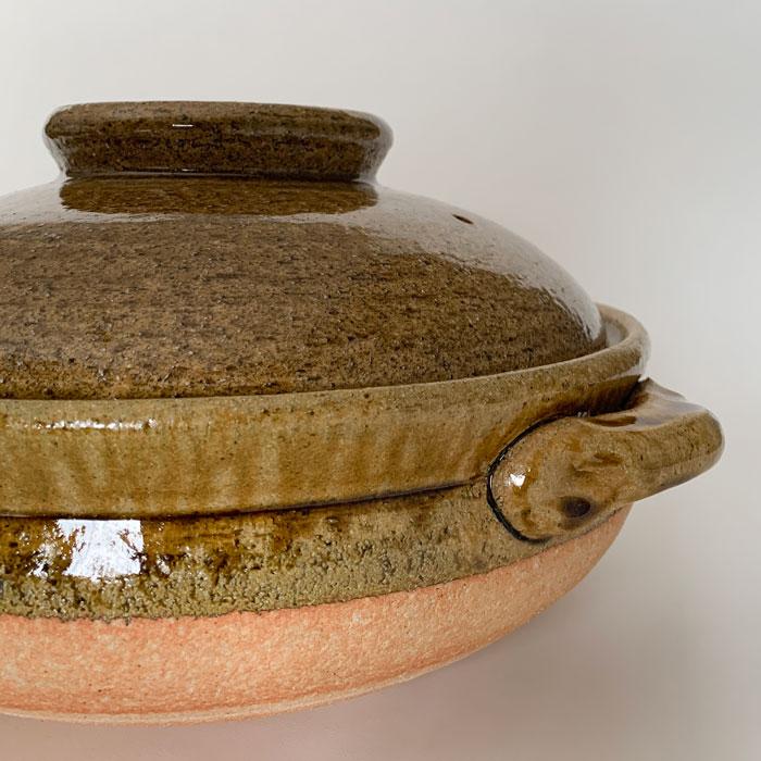 土鍋 信楽焼 直火専用 10号 5〜6人用 真味喜鍋 カネフサ製陶 : みの