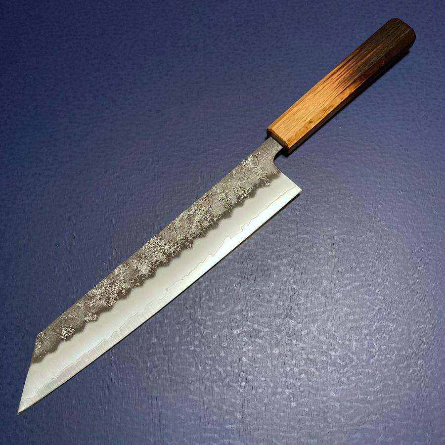 包丁 和牛刀 切付牛刀 240mm 24cm 8寸 義弘作 銀三鋼 銀紙三号 梨地