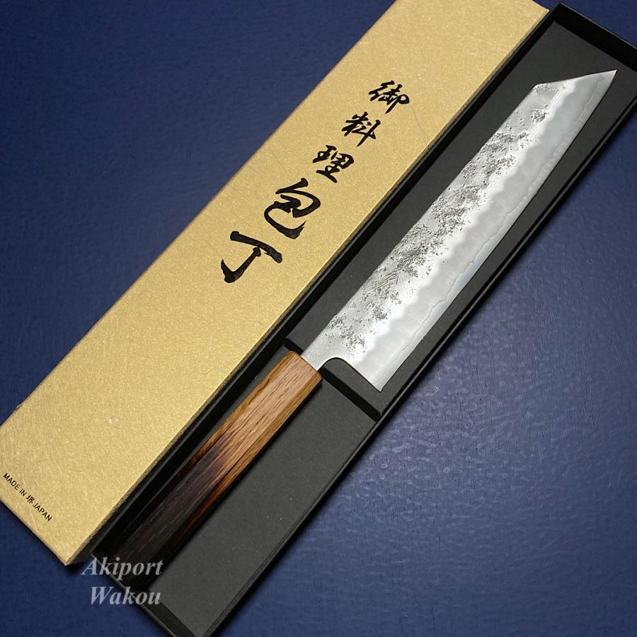 包丁 和牛刀 切付牛刀 240mm 24cm 8寸 義弘作 銀三鋼 銀紙三号 梨地