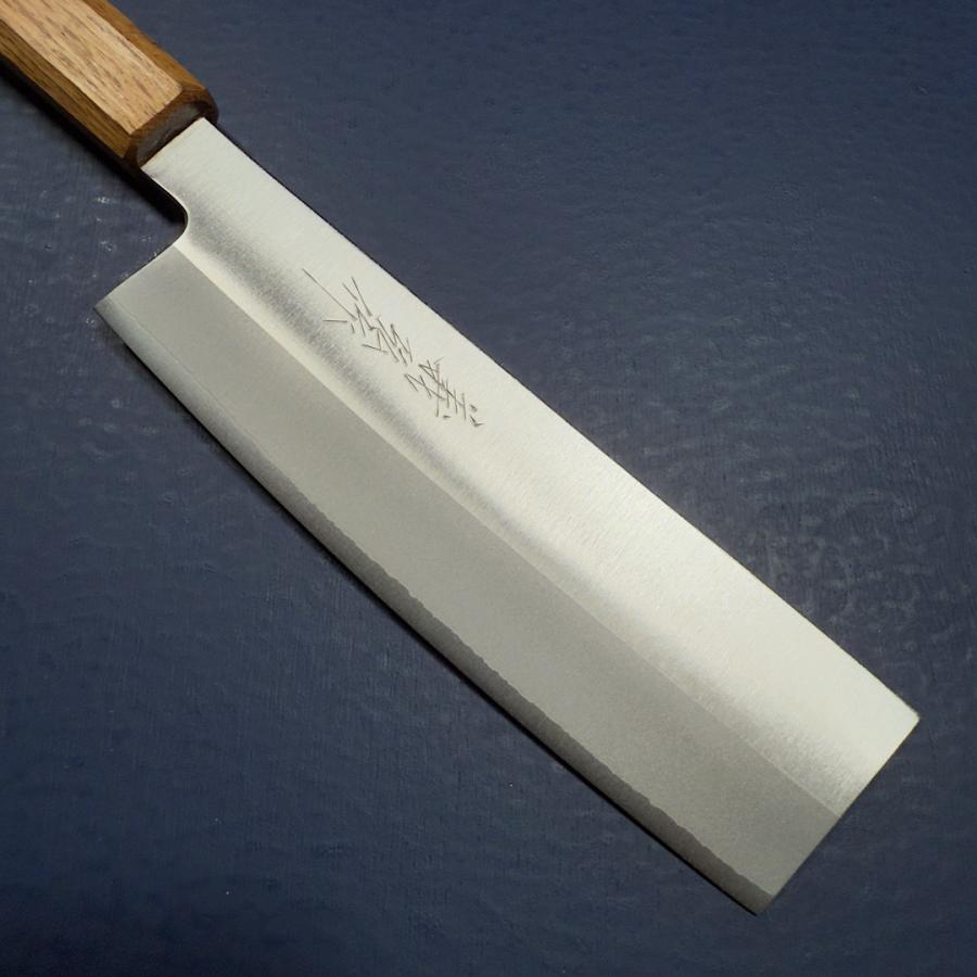 義弘作 菜切 和菜切 包丁 170mm HAP40 粉末ハイス鋼 樫漆柄 堺打ち刃物