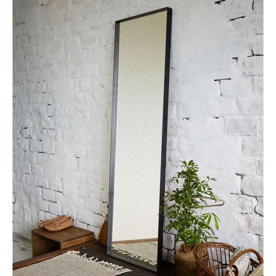 鏡 全身 姿見鏡 大型ミラー スタンドミラー アイアン 鉄枠の姿見 H1500