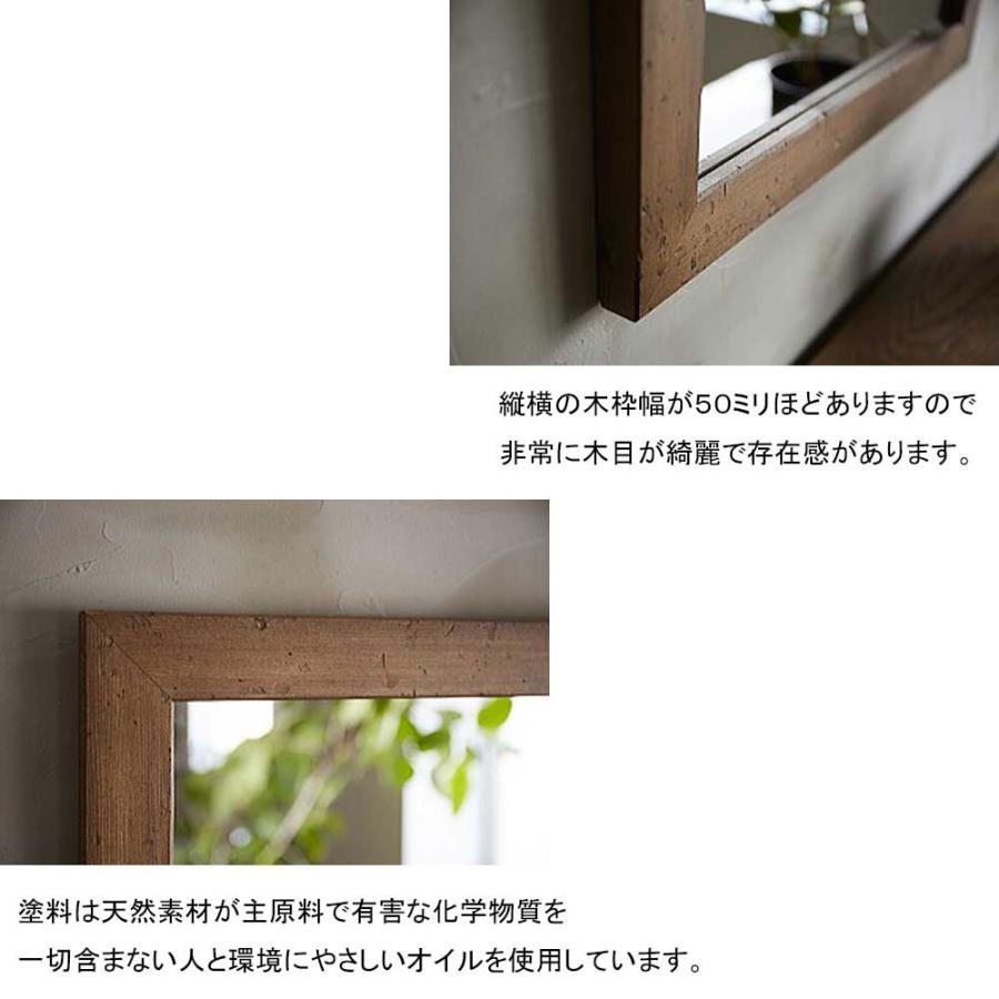 洗面台 鏡 木枠 交換 diy 洗面鏡 /パイン ライトブラウン 500×600mm