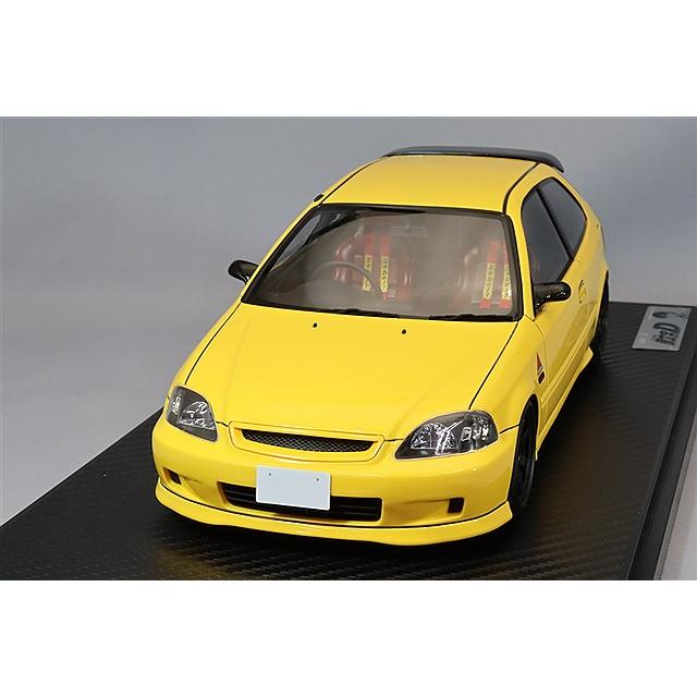 イグニッションモデル 1/18 ホンダ シビック (EK9) タイプR イエロー