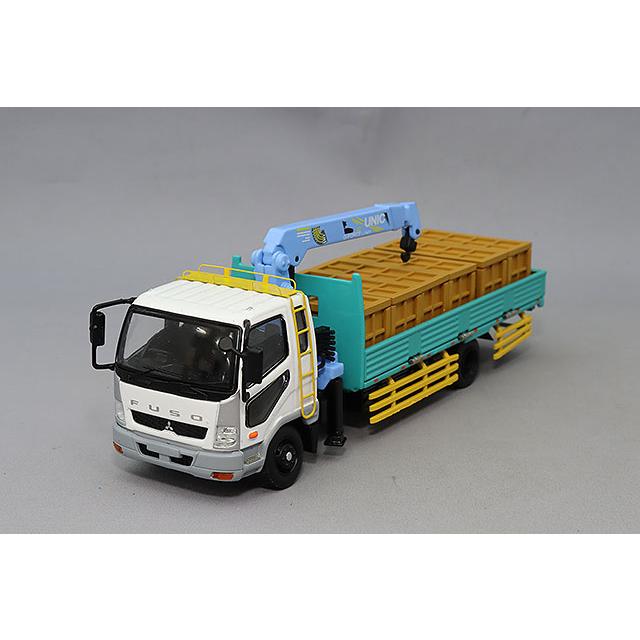 GCD 1/64 三菱 FUSO ファイター (1024) ホワイト/グリーン クレーン