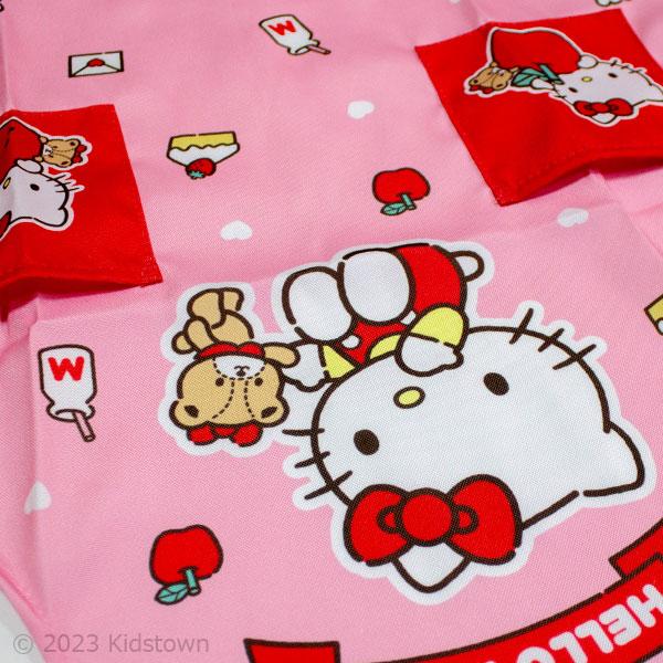 ハローキティ 送料無料 エプロン 110cm ショートケーキ柄 約44×40cm