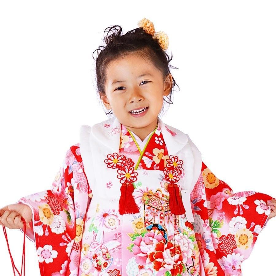 NISHIORI 7歳用 レンタル商品 3歳の七五三 女の子 被布コート 着物