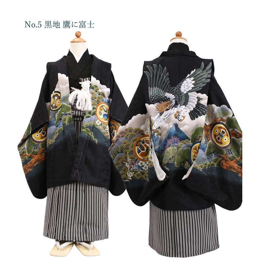 七五三 5歳 男児 着物 羽織袴 アンサンブル 11点セット 羽織 袴 セット