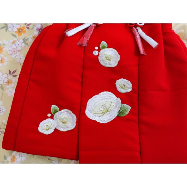 七五三 着物 3歳 6点セット 女の子 被布 ベージュ 桜 三ツ身着物 赤 椿