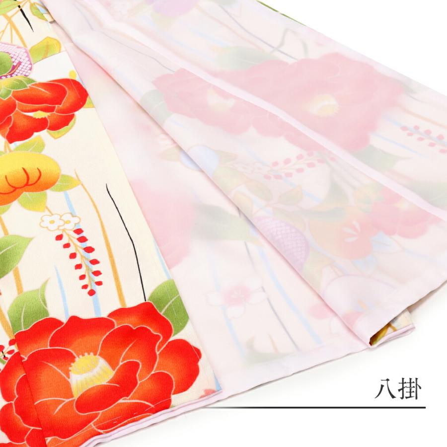 Kisste（キステ） 七五三 着物 セット 7歳 女の子 生成り 椿 橘 七五三