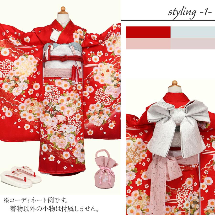 Kisste（キステ） 《七五三》 四つ身着物3点セット 着物+長襦袢+重ね衿