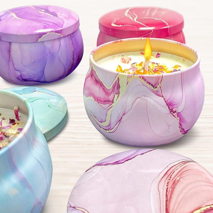 アロマキャンドル 4缶セット 女性用キャンドル 雰囲気 ワックス