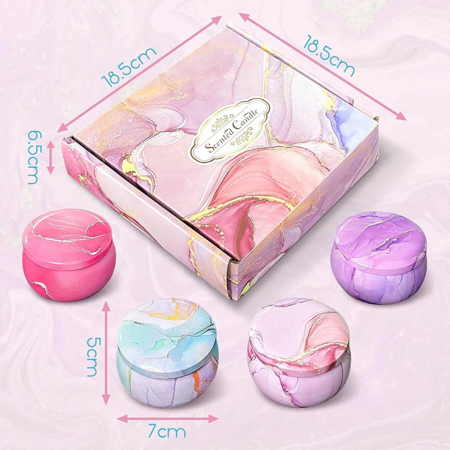 アロマキャンドル 4缶セット 女性用キャンドル 雰囲気 ワックス