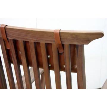 ロッキングチェア 安楽椅子 イス 天然木 ウォールナット 本革