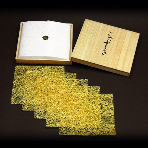 こっぷしき[金箔] 金糸製コースター : 金箔屋本舗Gold-shop - 通販