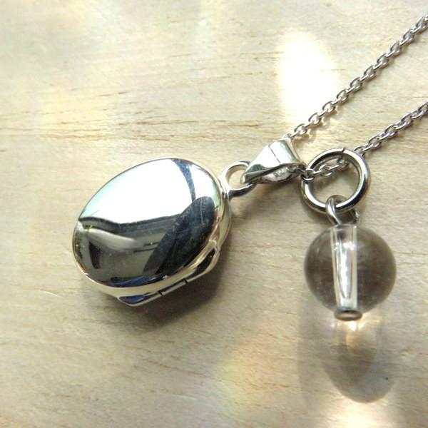 ロケットペンダント 大きめ オーバル ロケット シルバー925 SV925