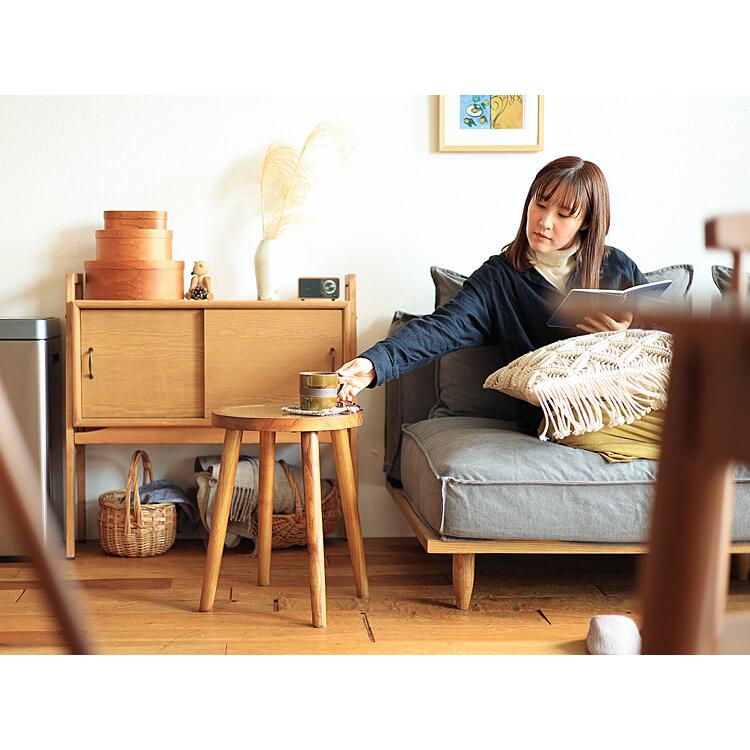 ガラスサイドテーブル Moed（モエド） 円形 サイドテーブル テーブル