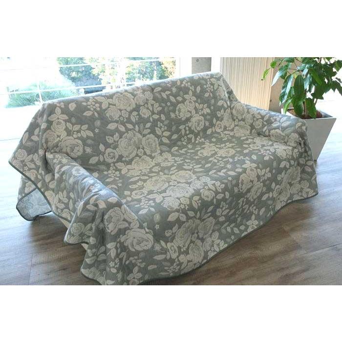 Gre-One（グレワン） 在庫処分 キルト マルチカバー 北欧 正方形 花柄