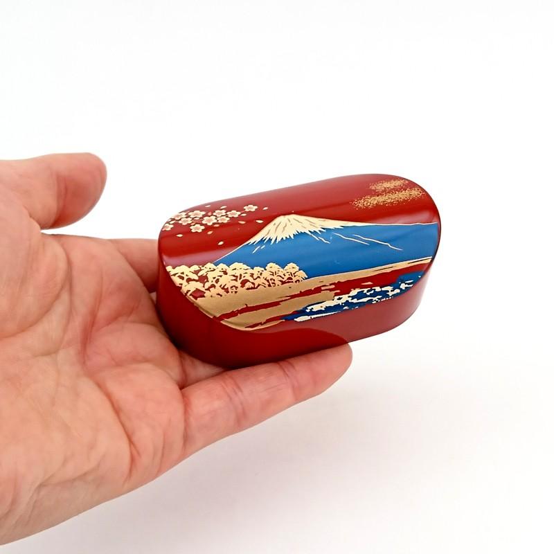 文鎮 ペーパーウェイト 小判型 朱 富士山 ペーパーウエイト おしゃれ