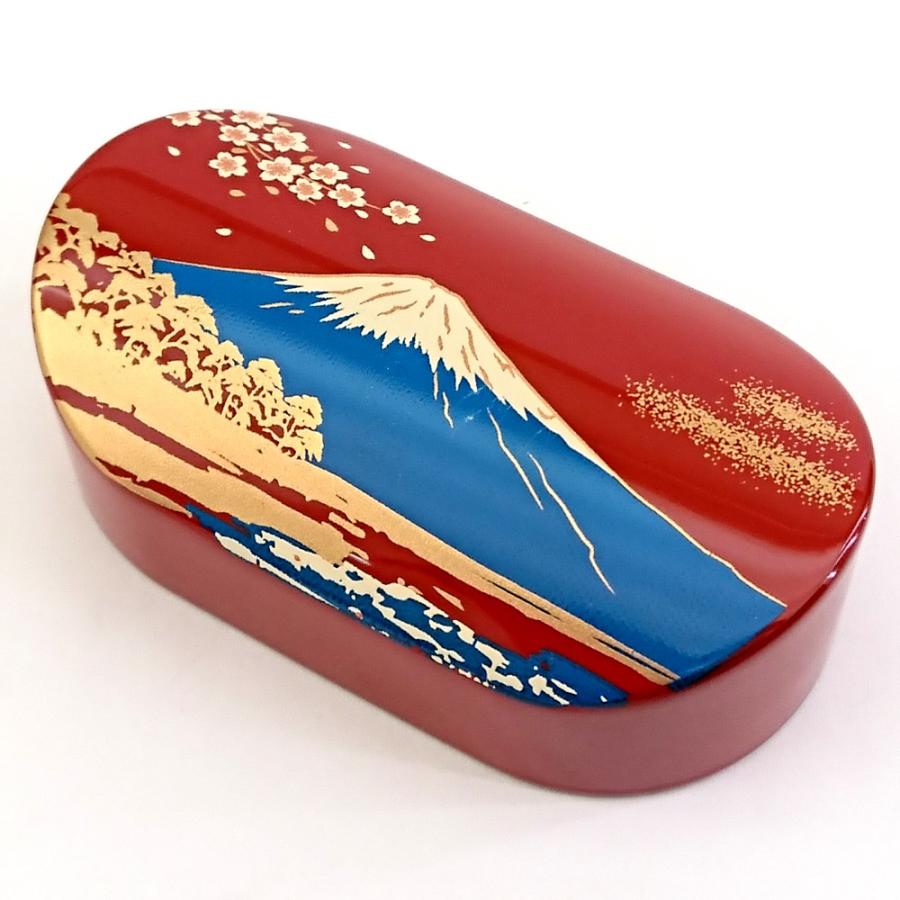 文鎮 ペーパーウェイト 小判型 朱 富士山 ペーパーウエイト おしゃれ