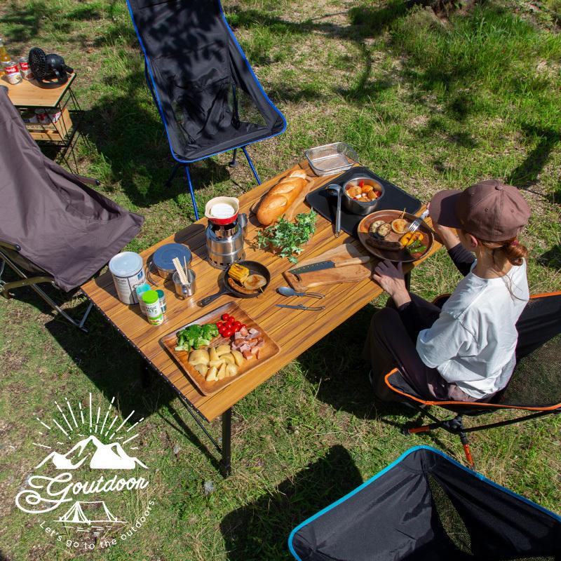 アウトドアテーブル 折りたたみ 120cm 高さ調節 アルミ 軽量