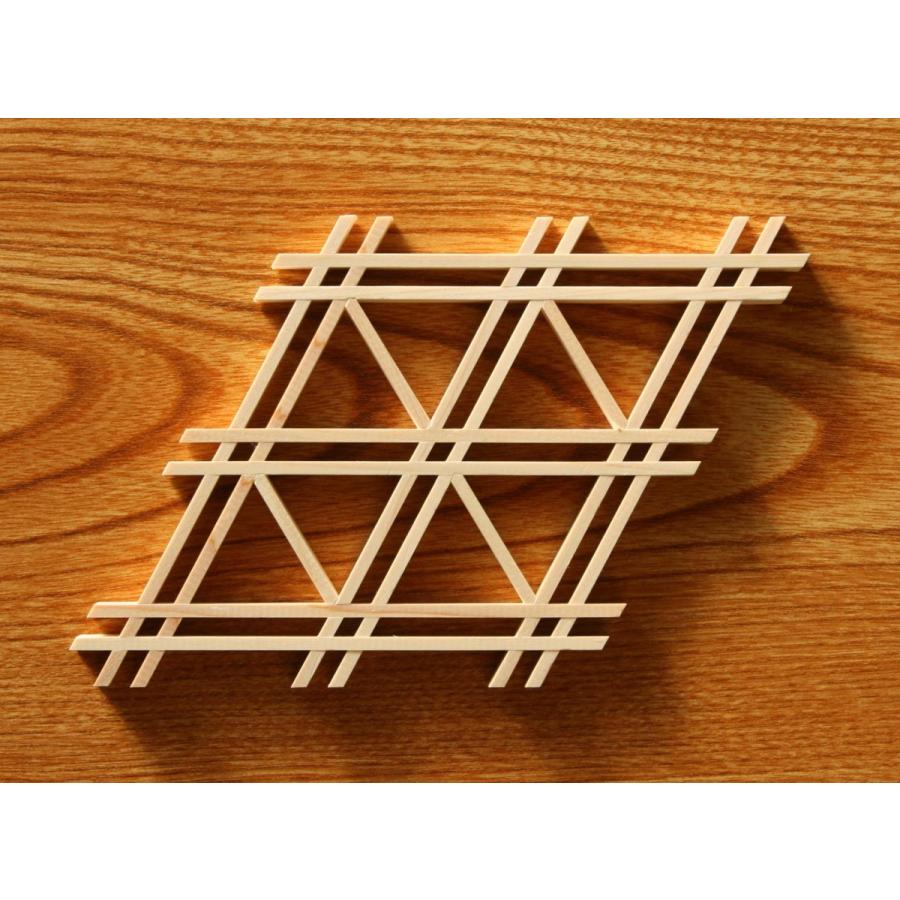 組子細工 組子キット kumiko kit 二重菱（大き目） 組子コースター組立