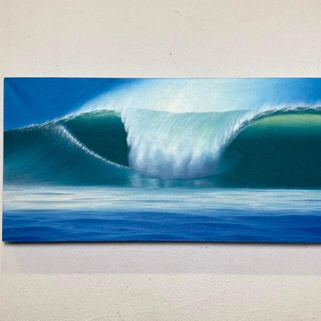 波の絵 Windy W90×H30cm F-1 (1158-1) バリ絵画 海の絵 波 アート