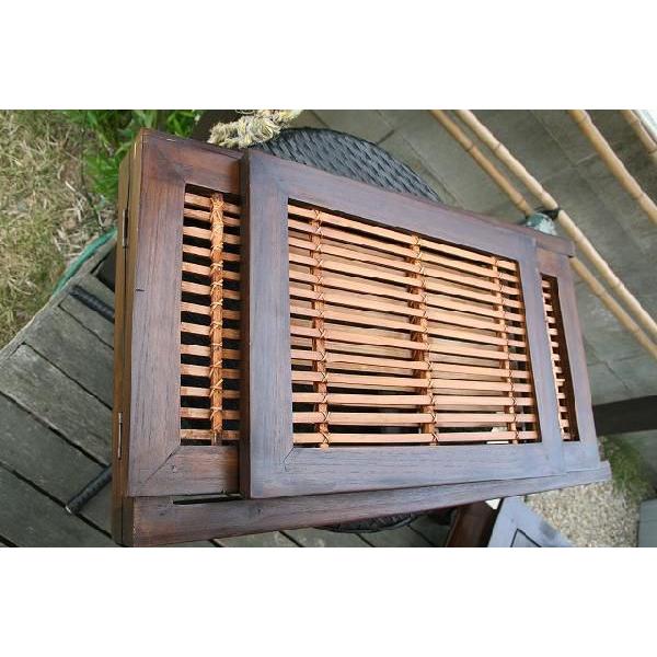 アジアン家具 2段ラック チーク バンブー バリ島 オリジナル バリ島