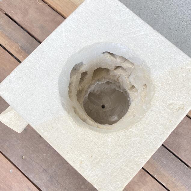 燈篭 ストーンオブジェ プルメリア パラス石 H55cm 灯籠 庭 おしゃれ