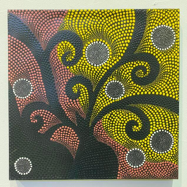 バリ絵画 ドットアート 50×50cm アートパネル バリ島 バリ雑貨