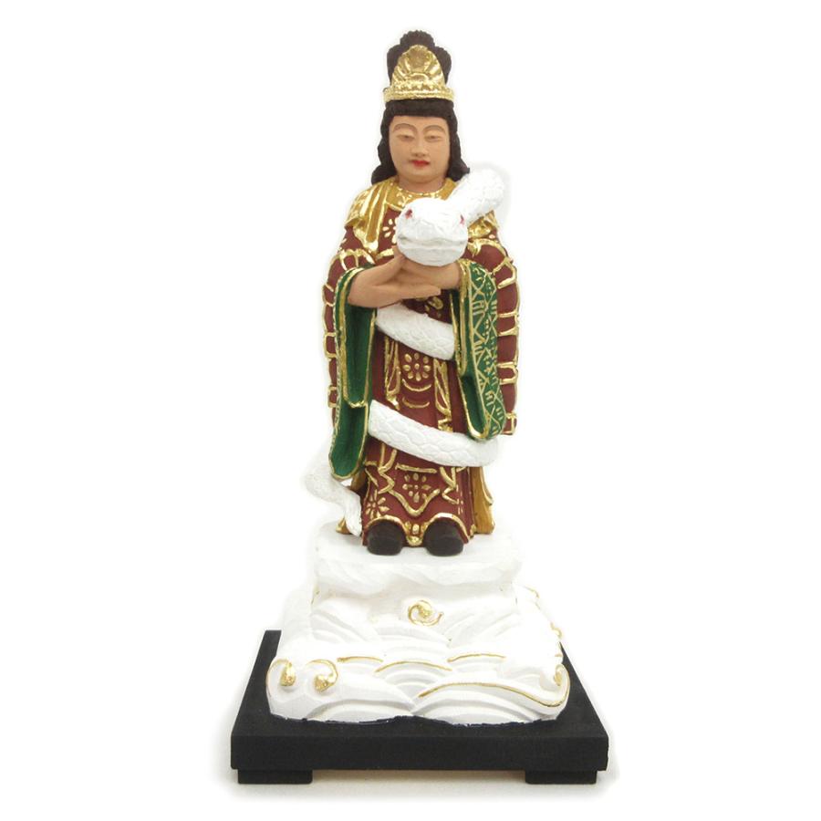 仏像 白蛇神 白長大神 21cm 桧木彩色 : 栗田こだわり仏像専門店 - 通販