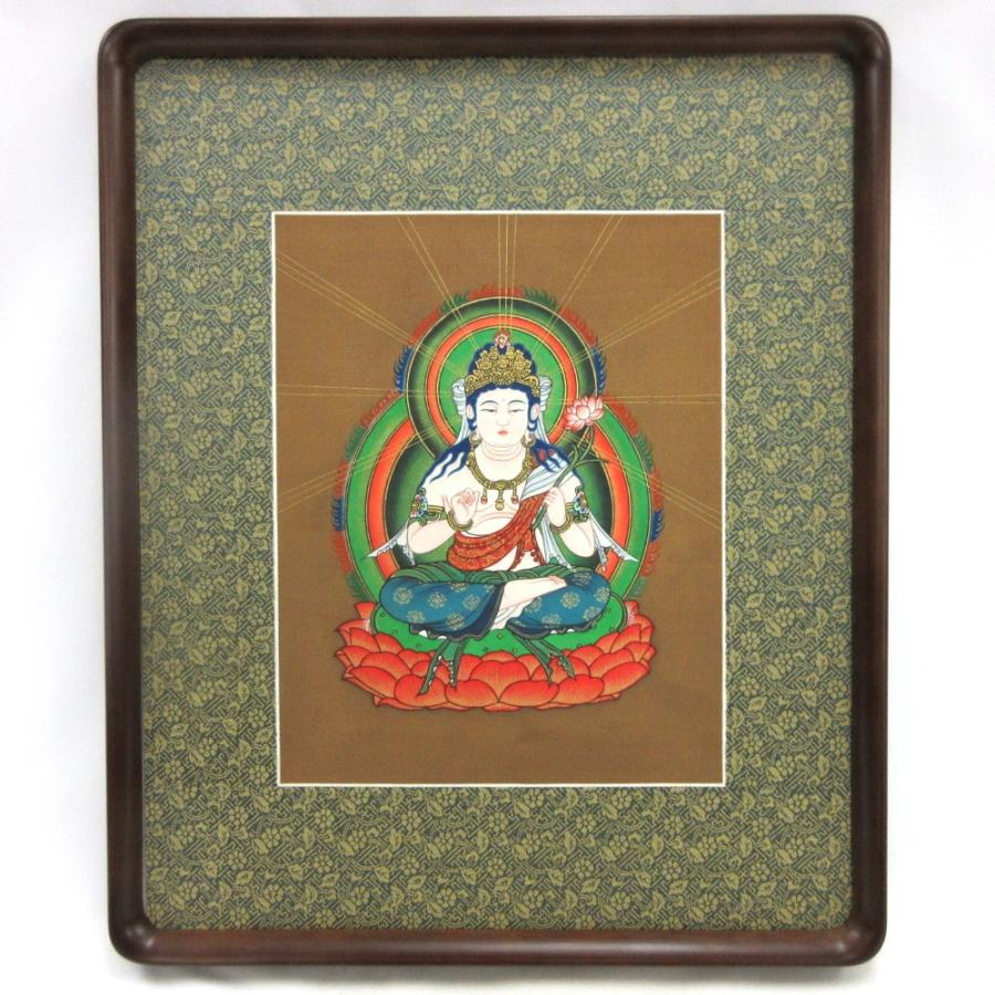 額装仏画/勢至菩薩（絹本手書き）44.5×37cm【数量限定1点】 : 栗田