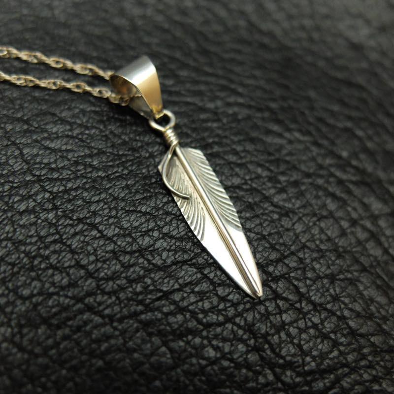 インディアンジュエリー（刻印有 / CC）STERLING フェザー シルバー