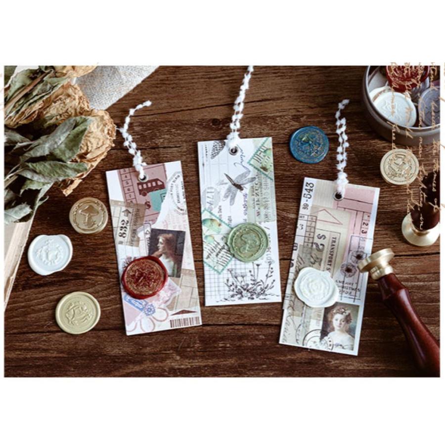 シーリングスタンプ ヘッド 25mm 薔薇 一輪 バラ 封蝋 コラージュ