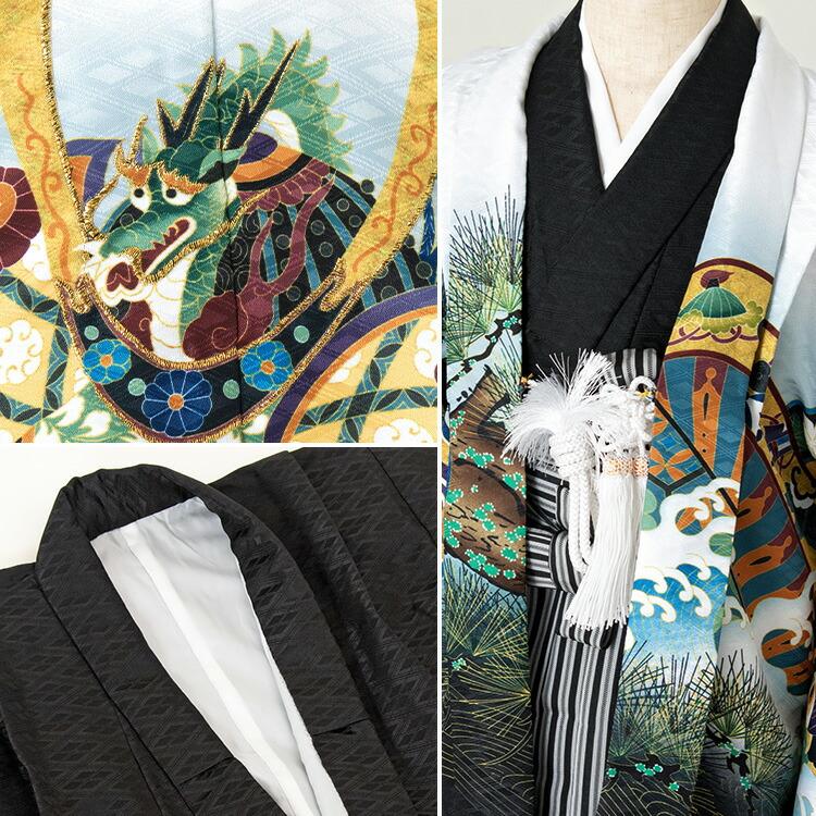 七五三 着物 5歳 羽織袴セット 男の子 10点フルセット 着付け