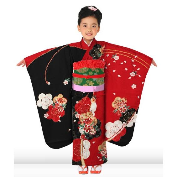 七五三 着物 7歳 レンタル フルセット 女の子 箱迫セット 赤 7歳 貸