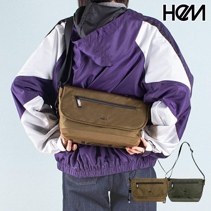 HeM（ヘム） ミニショルダー フラップバッグ メッセンジャーバッグ