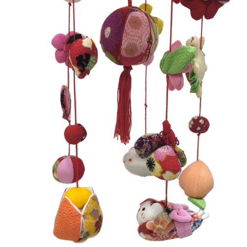 つるし飾り おひな飾り ちりめん細工 吊るし飾り ちりめん傘付き 6本