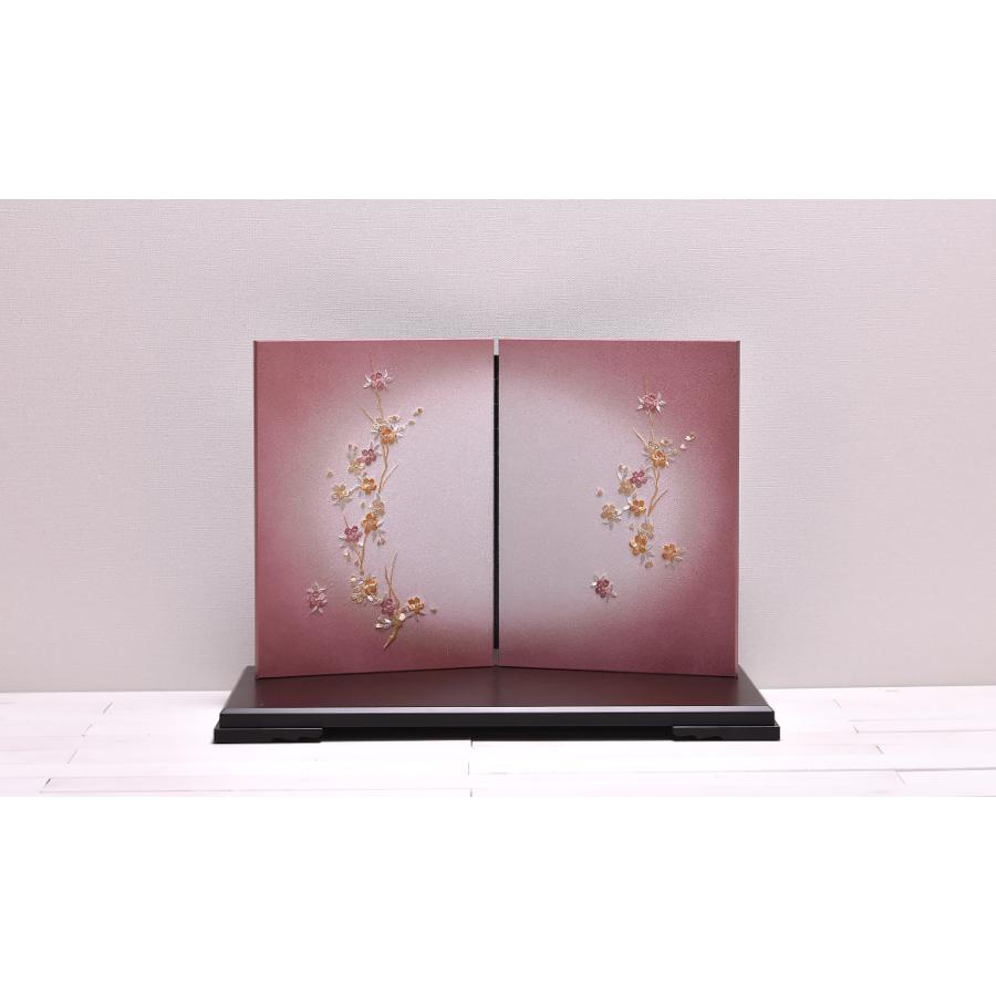 雛人形 おしゃれ ひな人形 親王飾り コンパクト 「しおり 薄紅桜