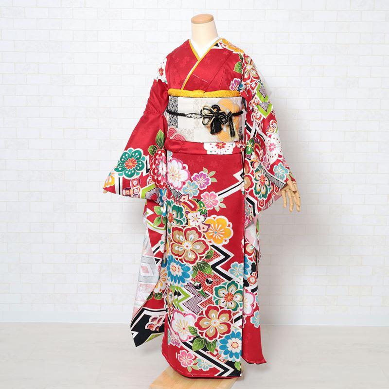 振袖 正絹 新品 仮絵羽 仕立て付き フルセット 長襦袢 袋帯 帯締め