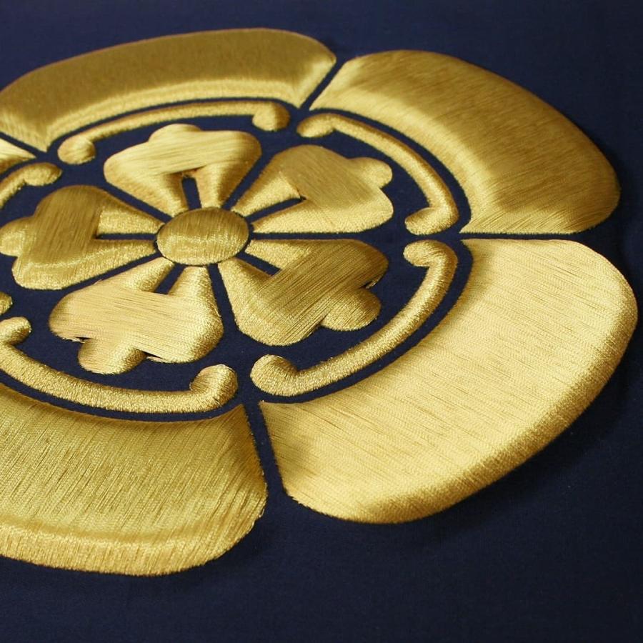 京縁起】 家紋刺繍額 - 錦- F6コース オーダーメイド 家紋額 本漆額