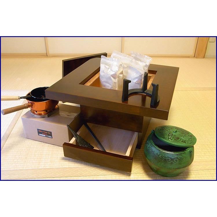 セット割 角火鉢 欅けやき【火鉢本体＋道具8点セット】送料無料 ※返品