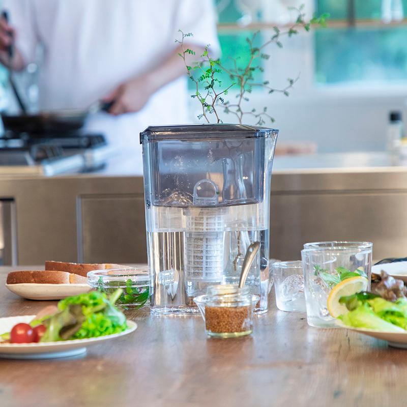 浄水器 ポット型浄水器 MIZ-U ミズユー MIZ-U-BK01 浄水ポット 1.2L 高