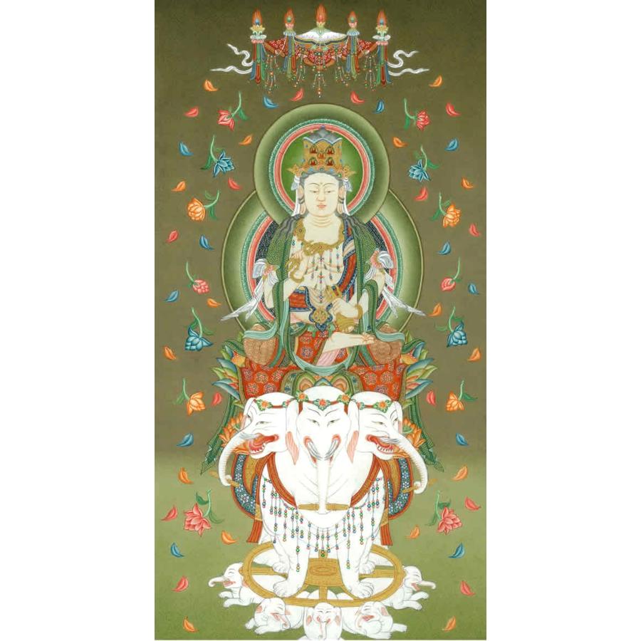肉筆仏画 普賢菩薩 : 仏像仏画チベット美術卸の天竺堂 - 通販 - Yahoo
