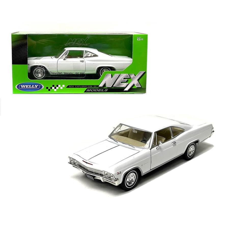 ミニカー 1/24 WELLY 1965 シボレー インパラ SS396 ノーマル仕様 白色